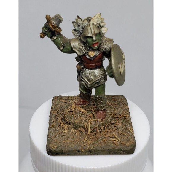 Ogre Warrior With With White Feathers Shelf Sitter Mini Statue Home Décor - Picture 6 of 12